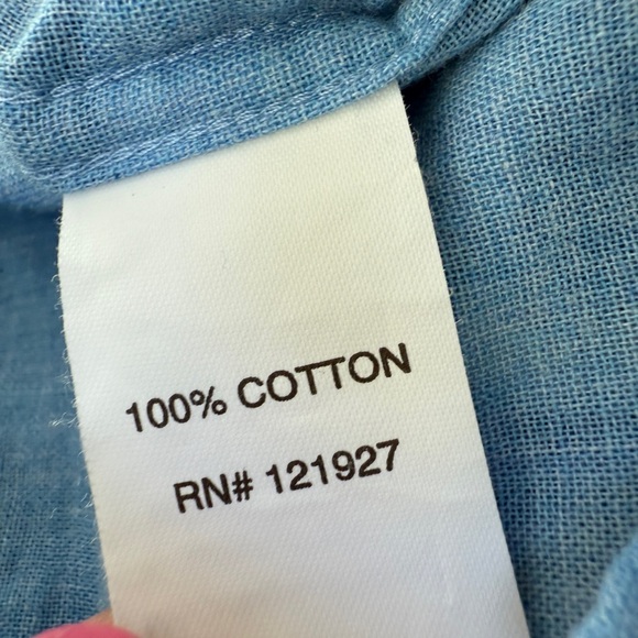 johnnie-O Hyat Hangin Out Button Up Shirt Malibu Size Large - Picture 5 of 6